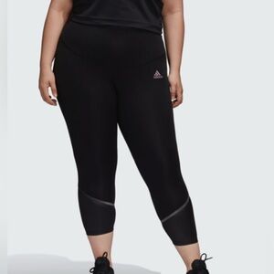 Adidas Women's Plus Glam-on Capri Tights Black Size 3X